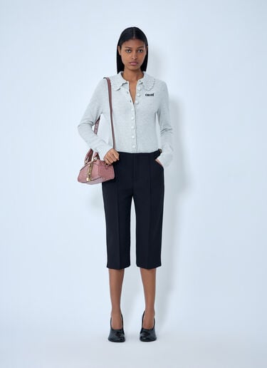 Chloé Logo Cardigan Grey chl0263033