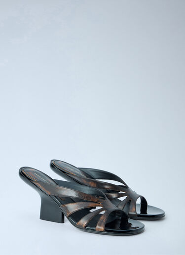 LN-CC® - Dries Van Noten: Strappy Block Heel Sandals - Brown Dries Van Noten Strappy Block Heel Sandals Brown dvn0264046