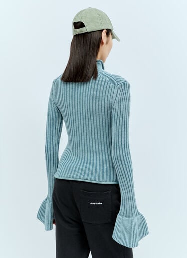 Acne Studios Ruffled Sleeves Sweater Blue acn0256016