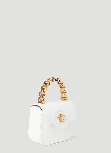 Versace メドゥーサ パテント ミニバッグ ホワイト ver0255029