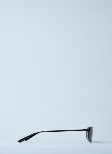 Balenciaga Invis Oval Sunglasses Black bcs0360008