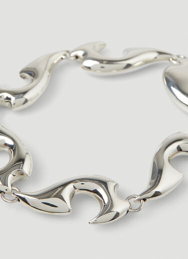 Bottega Veneta Sculpted Bracelet Silver bov0148110