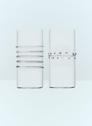 Set Of Six Decò Tall Glasses Ichendorf Milano Set Of Six Decò Tall Glasses Clear wps0691355