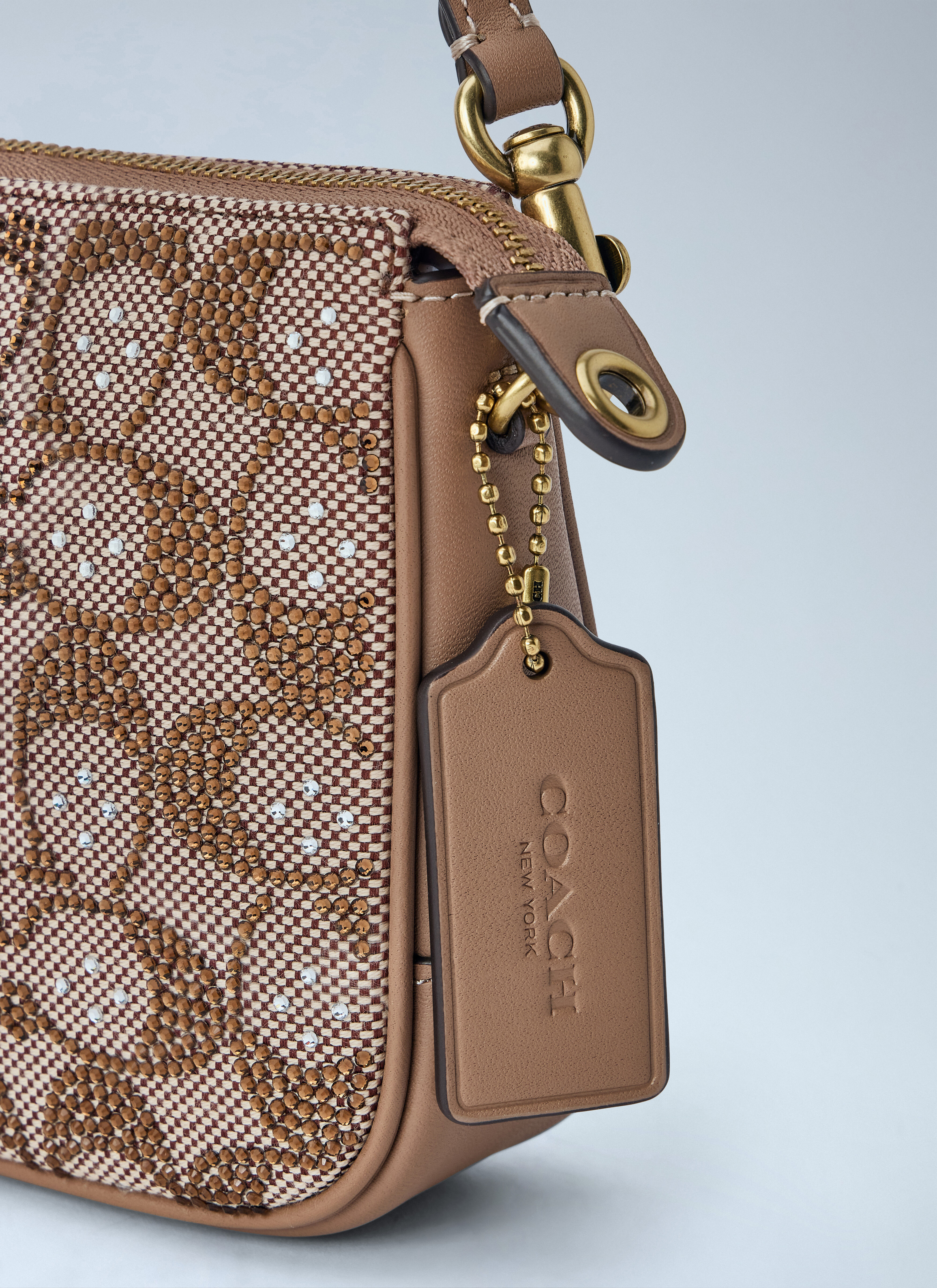 Coach Women's' Plaza Shoulder Bag In Crystal Signature Jacquard in
