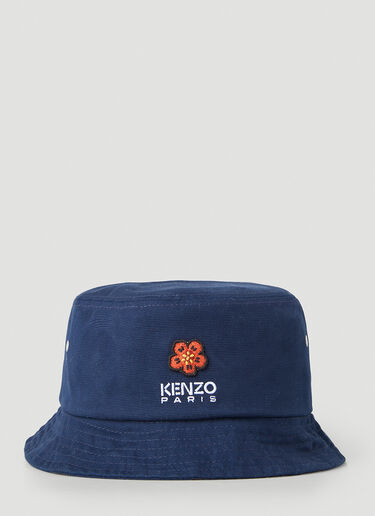 Kenzo Flower Embroidery Bucket Hat Blue knz0250051