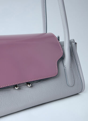 Marni Trunkette Leather Shoulder Bag Grey mni0266013