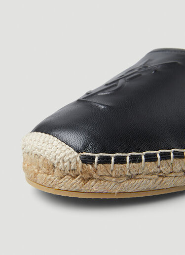 Saint Laurent Logo-embossed Leather Espadrilles