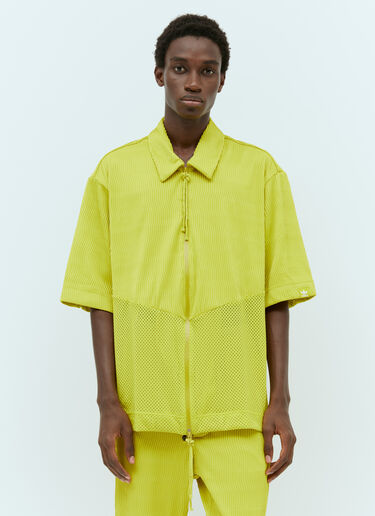 adidas x Song for the Mute Zip-Up Short Sleeve Shirt Green asf0154001