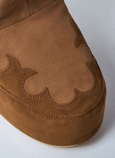 Moon Boot Icon Suede Embroidery Boots Brown mnb0360003