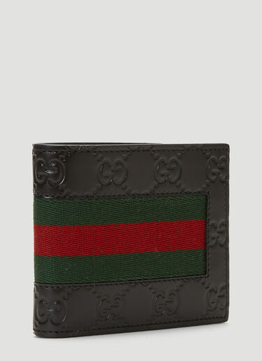 Gucci Signature Web Bi-Fold Wallet Black guc0143073