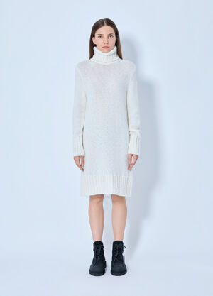 Moncler Turtleneck Knit Dress White mon0266044