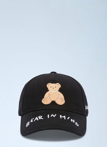 Bear In Mind Over T-Baseball Cap Palm Angels Bear In Mind Over T-Baseball Cap Black pma0160004