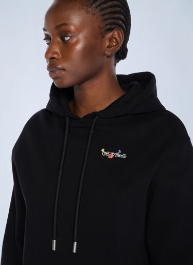 Arrow Glass Flower Logo Hooded Sweatshirt Off-White Arrow Glass Flower Logo Hooded Sweatshirt Black ofw0262045