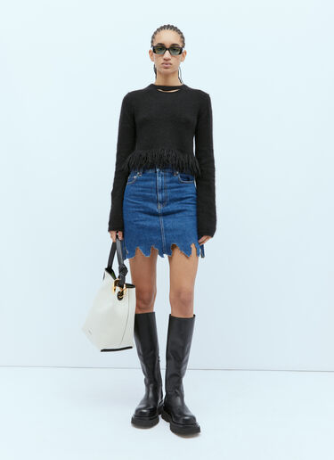 JW Anderson 激光切割牛仔中长半裙 蓝色 jwa0254003