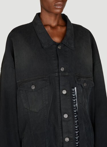 Balenciaga Size Sticker Denim Jacket Black bal0355002