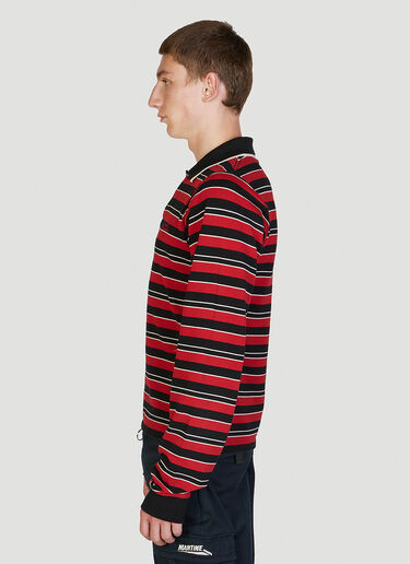 Martine Rose Shrunken Long Sleeve Polo Shirt Red mtr0152008