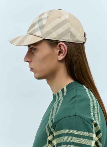 Burberry Check Baseball Cap Beige bur0355007