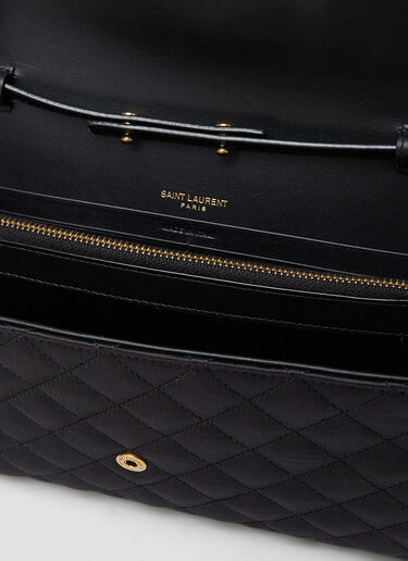Saint Laurent 链条绗缝徽标钱包 黑色 sla0252063