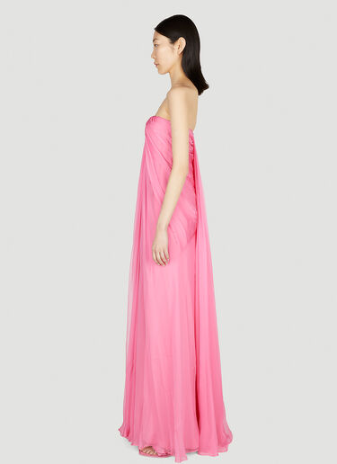 Alexander McQueen Draped Bustier Dress Pink amq0251055