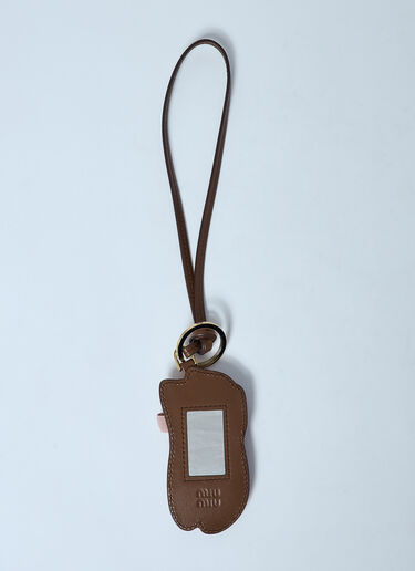 Miu Miu Miu Ballet Leather Keychain Pink miu0259047