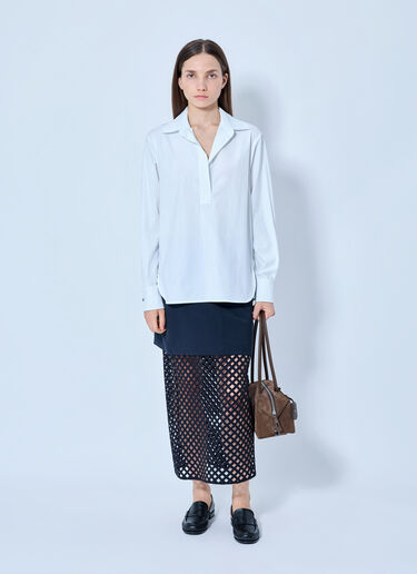 LN-CC® - Max Mara: Overlay Panel Skirt - Navy Max Mara Overlay Panel Skirt Navy max0265019