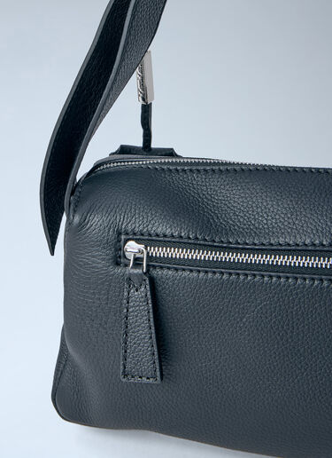 Max Mara Rectangular Leather Shoulder Bag Black max0264315