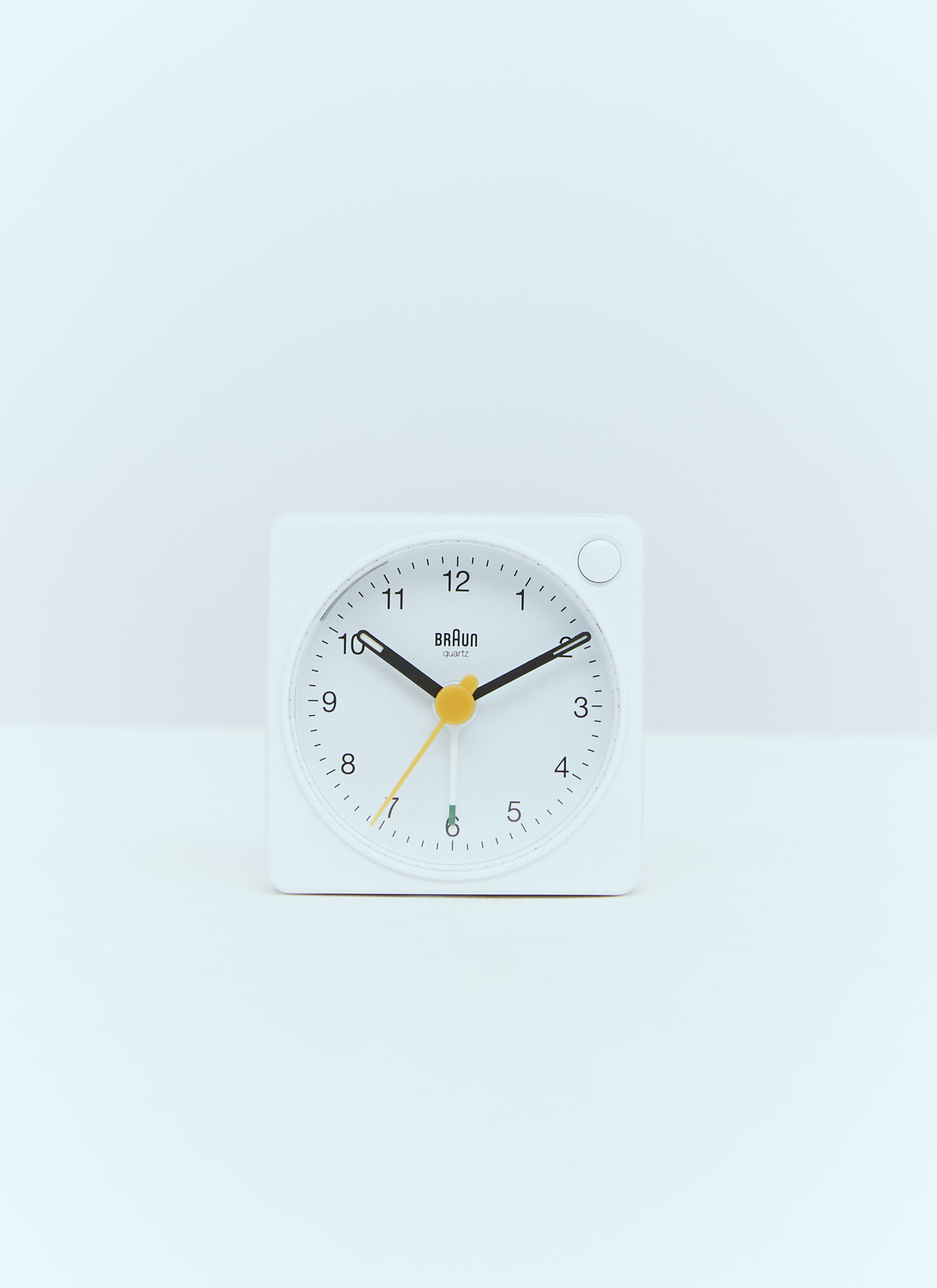 Braun Bc02x Classic Analogue Travel Alarm Clock In White