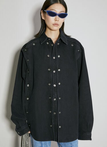 Y/Project Evergreen Snap Off Denim Shirt Black ypr0354003