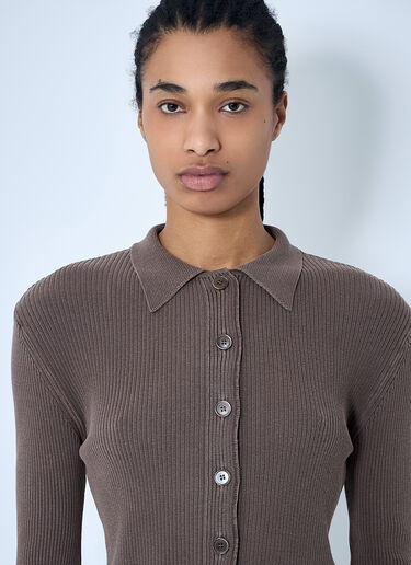Our Legacy Mazzy Button-Down Cardigan Brown our0260010