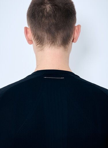 MM6 Maison Margiela x Salomon 질감 마감된 긴팔 탑 블랙 mms0159007
