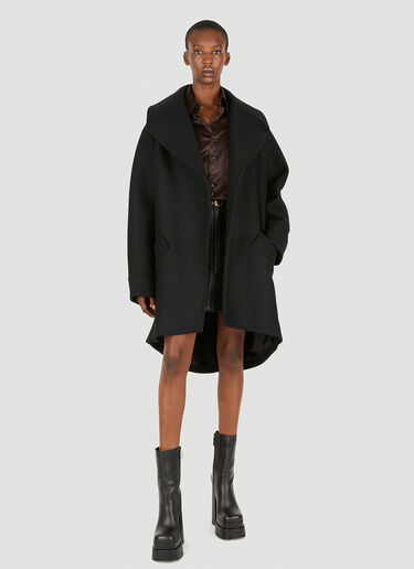 Saint Laurent Oversized Coat Black sla0249030