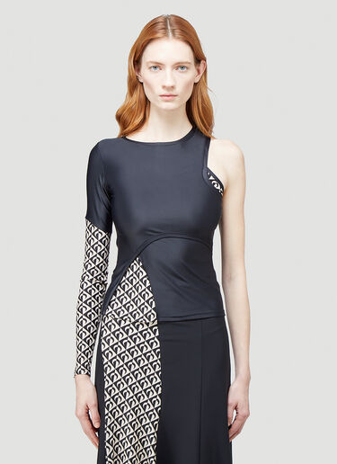Marine Serre Multicuts Embound Top Black mrs0243008