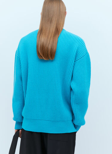 Jil Sander ウールニットセーター ライトブルー jil0153006