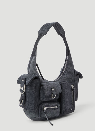 Blumarine Small Cargo Hobo Shoulder Bag Blue blm0253013