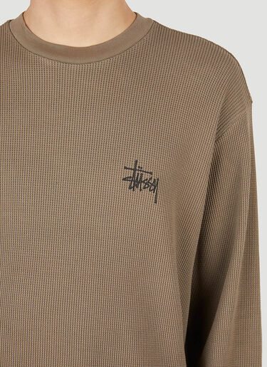 Stüssy O'Dyed Long Sleeve Thermal T-Shirt Brown sts0152013