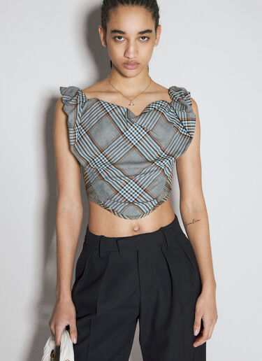 Vivienne Westwood 선데이 코르셋 탑 그레이 vvw0253004