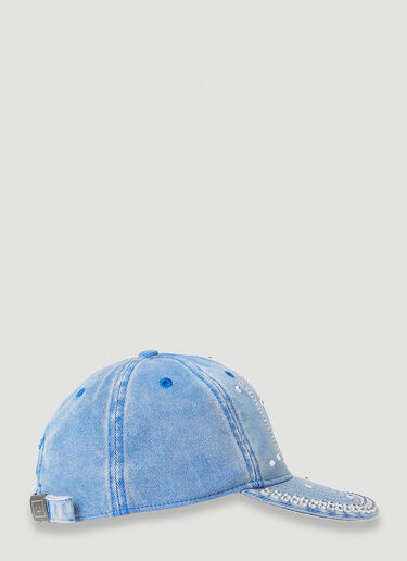 Acne Studios 方脸贴饰棒球帽 蓝色 acn0353015
