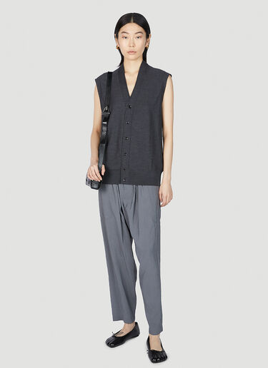 Lemaire Sleeveless Twisted Cardigan Dark Grey lem0252010