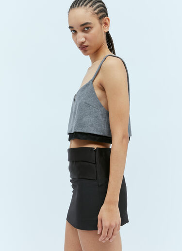 Miu Miu Velour Top Grey miu0254076
