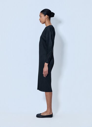 Pleats Please Issey Miyake Pleated Midi Dress Black plp0264006