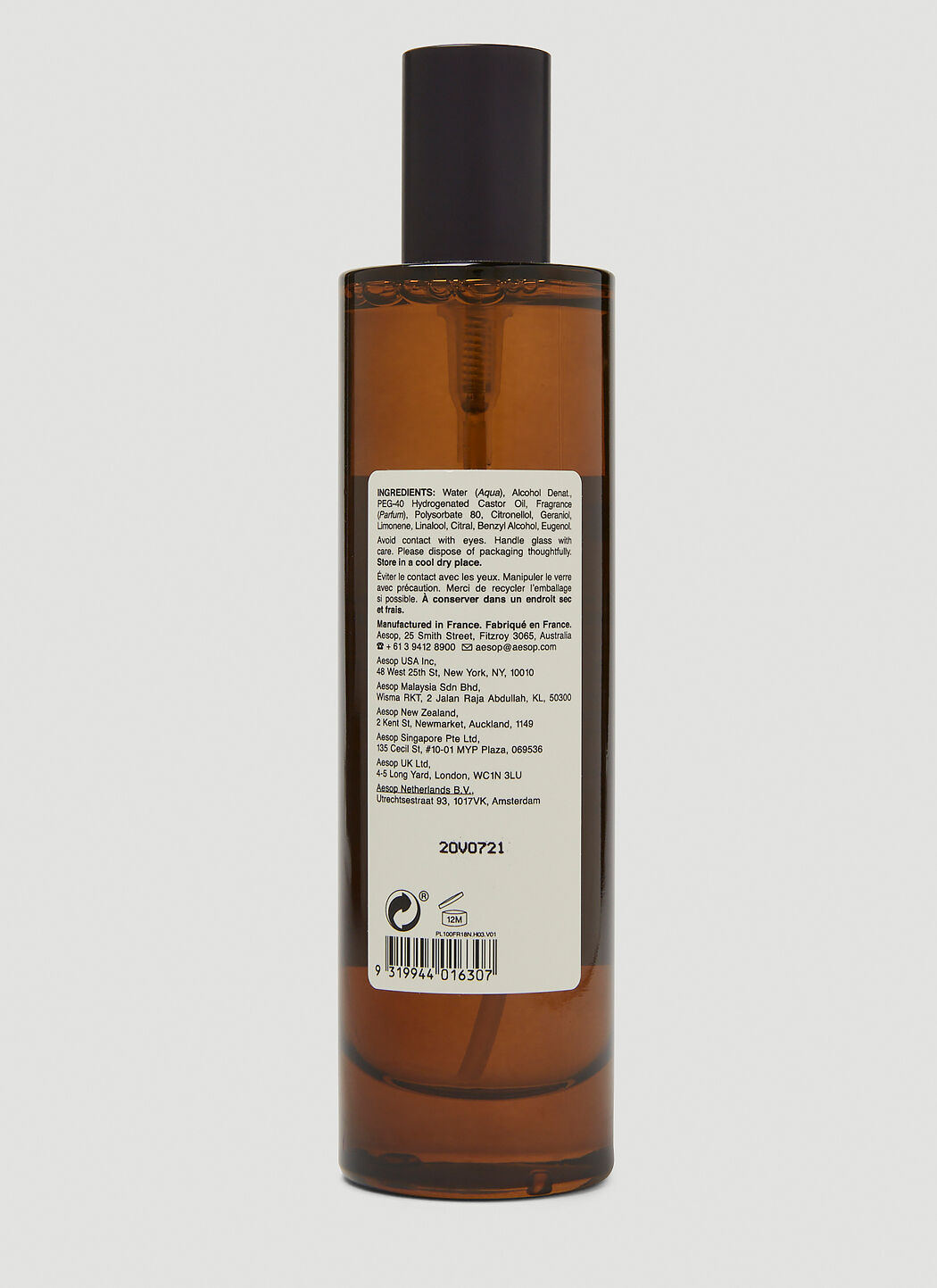 Aesop Cythera Aromatique Room Spray en Brown LN CC