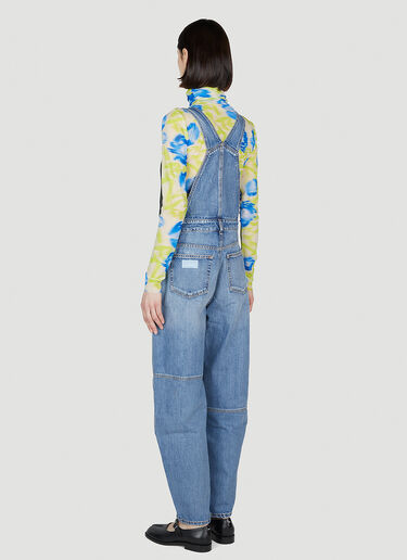 GANNI Washed Denim Overalls Blue gan0252017