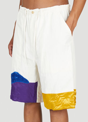 Marni x No Vacancy Colour Block Cuff Shorts Cream mvy0153008