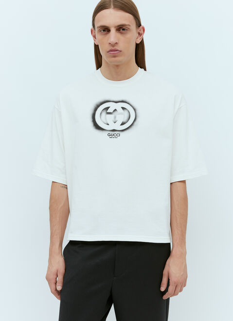 Gucci Interlocking G Graffiti T-Shirt Grey guc0155027