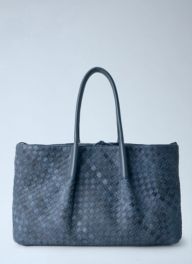 LN-CC® - Bottega Veneta: Large Pinacoteca Shoulder Bag - Blue Bottega Veneta Large Pinacoteca Shoulder Bag Blue bov0264016