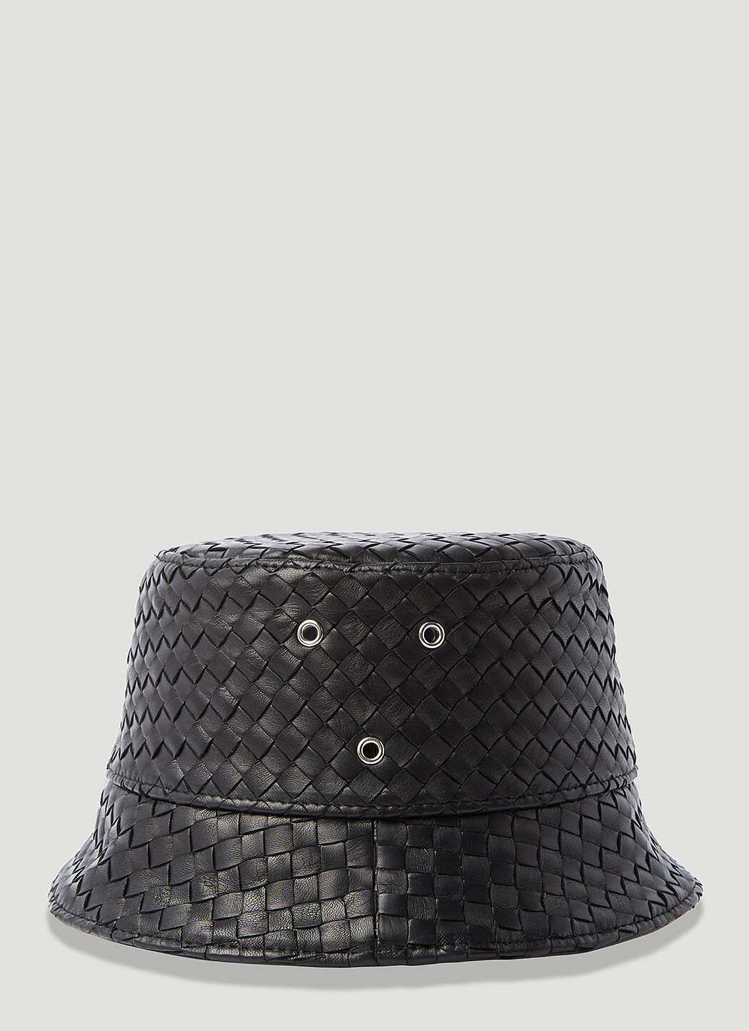 Bottega Veneta Women s Intrecciato Leather Bucket Hat in Black