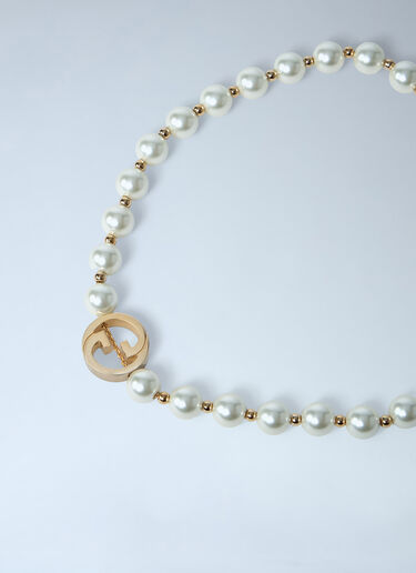 Interlocking Pearl Necklace Gucci Interlocking Pearl Necklace Gold guc0261143