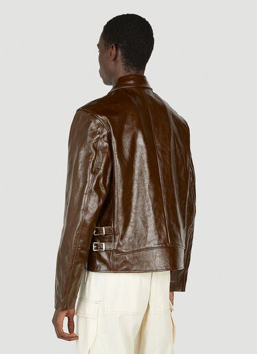 Our Legacy Demon Leather Jacket Brown our0152011