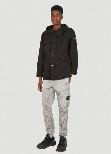 Stone Island Hooded Field Jacket Black sto0148019