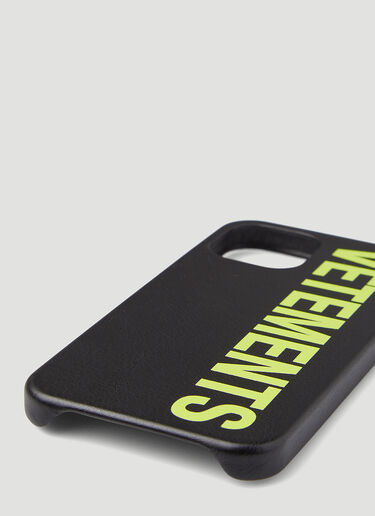 Vetements 로고 iPhone 12 프로 케이스 블랙 vet0146034